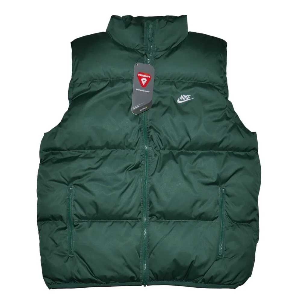 Nike Sportswear Club Primaloft Water-Repellent Puffer Vest Men’s Size M Green